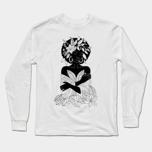 African queen holding nature Long Sleeve T-Shirt